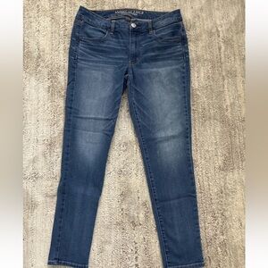American Eagle Outfitters Blue Jeggings with Classic Fading